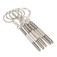 SamWay 5pcs 3 in 1 Mini Stainless Steel Multifunction Screwdriver Keychain Optical/Glasses/Eyeglass Frames/Sunglasses/Jewellery/Watches