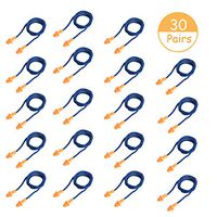 Hapy Shop 30 Pairs Corded Ear Plugs Reusable Silicone Earplugs,Ear Plugs Noise Cancelling and Hearing Protection for Sleeping Hearing Protection Swimming
