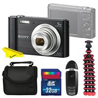 Sony Cyber-Shot DSC-W800 Digital Camera (Black) with Accessories Bundle Kit