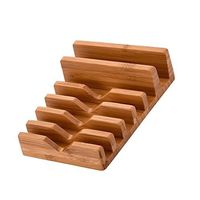 Kaimaily Storage Box Desktop Organizer Bamboo Stand Charging Holder for Phone Tablet PC Mobile Phone