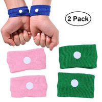 HEALLILY Travel Anti-Nausea Bands Anti Sickness Wristbands Natural Acupressure Nausea Relief Bracelet for Motion and Pregnancy Morning Sickness 2 Pairs