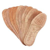 SK Studio 5 Pairs Premium Leather Insole Comfortable Shoe Pads, Mens or Womens Cowhide Insoles for Leather Shoes Brown EU 36：US Men 3