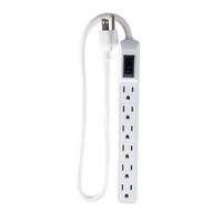 GoGreen Power GG-16103MIN 6 Outlet Mini Surge Protector, White