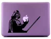 Darth Vader Holding Apple and Lightsaber Decorative Laptop Skin Decal