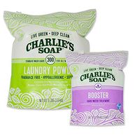 Charlie's Soap Laundry Powder (300 Load 1 Pack) and Laundry Booster and Hard Water Treatment (1 Pack) Combo