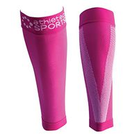 Athletec Sport Compression Calf Sleeve (20-30 mmHg) for Shin Splints, Running, Travel, Cycling, Leg Pain and Calf Pain Relief - Size Small/Medium in Hot Pink (One Pair)