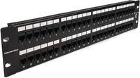 Hellermann Tyton PP110C648 Category 6 Universal 48 Port Patch Panel, 2U, Black