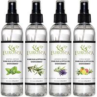 EuroSpa Aromatics Pure Eucalyptus Oil ShowerMist and Steam Room Spray, All-Natural Premium Aromatherapy Essential Oils - Variety 4 Pack - 8 oz Each