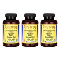 Swanson Ajipure Branched-Chain Amino Acids Pharmaceutical Grade 90 Veg Capsules (3 Pack)