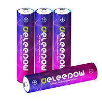 Deleepow AAA Rechargeable Batteries, 1.5V 1500 Cycle Lithium Li-ion Rechargeable AAA Batteries, 800mWh Triple A Battery，4-Pack (No Include Charger)