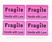 200pcs 2X3" Purple Fragile Stickers Sign Shipping Mark Labels Handle with Care Labels