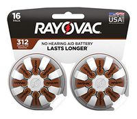 Rayovac 3537156 1.45V Zinc-Air 312 Hearing Aid Battery44; 16 per Pack - Pack of 4