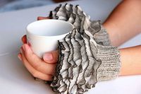 Fingerless Gloves Mittens Trend of 2015-2016 (WOMEN STANDARD, GRAY)