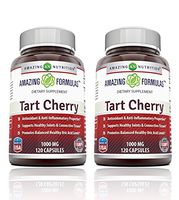 Amazing Formulas Tart Cherry Extract 1000 Mg Capsules - Non-GMO - Antioxidant Support - Promotes Joint Health & a Proper Uric Acid Level Balance (120 Count (Pack of 2))