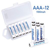 AAA Rechargeable Batteries, Soxono 12 Pack Rechargeable Triple A Batteries 1100mAh High Capacity 1.2V NiMH Low Self Discharge