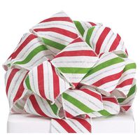 Burton & Burton Ribbon #40 Red/Green Stripes 20 Yards
