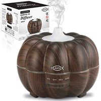YEAHSO 400ml Aromatherapy Essential Oil Diffuser-Ultrasonic Cool Mist Humidifier. 7 LED Light Color, 4 Timer Settings with Waterless Auto Safety Shut-Off, for Bedroom (Dark Brown)