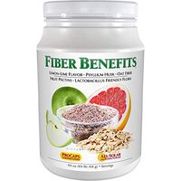 Andrew Lessman Fiber Benefits Powder 60 Servings - Lemon-Lime, Gentle, Natural Soluble/Insoluble Fiber, Promotes Regularity & Cleansing. Psyllium Husk, Oat, Apple, Grapefruit, Guar Gum, Probiotics