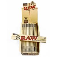 5 Books Raw Rolling Papers Classic 12" Size with Free BB Sticker