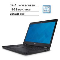 Dell Latitude E5450 14-Inch Premium Business Laptop, Intel Core i7-5600U up to 3.2GHz, Intel HD 5500, 16GB DDR3 RAM, 256GB SSD, USB, HDMI, WiFi, VGA, FP Reader, Windows 10 Pro (Renewed)