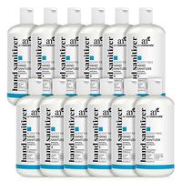 Artnaturals Hand Sanitizer Gel Alcohol Based (12 Pack x 8 Fl Oz / 220ml) Infused with Jojoba Oil, Alovera Gel & Vitamin E - Unscented Fragrance Free Sanitize