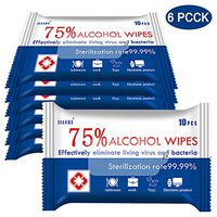 6 Pack Flushable Wipes Travel Size,Hand Wet Wipes for All-Purpose (60 Wipes,6 Pack)