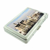 Famous Landmarks Neuschwanstein Castle Germany S12 Cigarette Case Lighter Smoking King Size Cigarettes Silver Metal Wallet 4" X 2.75" RFID Protection