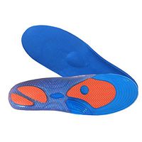 Shoe Inserts Massaging Gel Insoles, Arch Support Foot Pain & Plantar Fasciitis Relief, Blue (Women's Size 5-10)