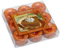 Village Candle Tea Lights, Spice Pumpkin, 9-Count Tea Lights (Pack of 4)