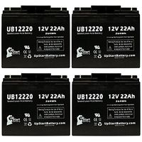 4 Pack Replacement for K & K Jump Start Jump N Carry Battery - Replacement UB12220 Universal Sealed Lead Acid Battery (12V, 22Ah, 22000mAh, T4 Terminal, AGM, SLA)
