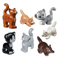 LEGO FRIENDS 7 pcs NEW CAT LOT Kitten Kitty Animal Pet shop Minifigure Minifig Figure boy girl Cute
