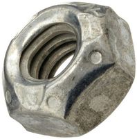 Steel Hex Nut, Zinc Yellow-Chromate Plated Finish, Grade C, Self-Locking Top Lock, Right Hand Threads (Pack of 100)
