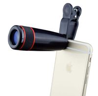 ZTYD Monocular Lens, New 8X Mobile Phone Telescope High-Definition Low-Light Night Vision Camera Lens Pocket Portable Glasses Glasses Single Tube,Black