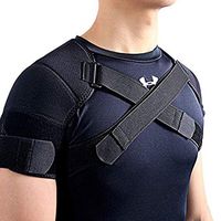 Double Shoulder Support Brace Strap Wrap Protector Rotator Cuff, Rheumatoid Arthritis, Bursitis, Osteoarthritis,Tendinitis, AC Joint Pain Relief