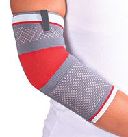 ORTONYX Elbow Support Compression Sleeve - S Gray/Red