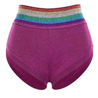 LinqiudD Women Sports Shorts Gym Workout Waistband Skinny Yoga Short Pants(Purple,L)