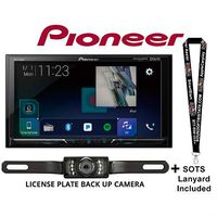 Pioneer MVHAV251BT 7" Digital Multimedia Video Receiver with a License Plate Backup Camera and a SOTS Lanyard
