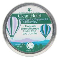Way Out Wax Aromatherapy Scented Soy Candle (3 oz Travel Tin); Hand-Poured w/Pure Essential Oils, Clear Head Fragrance