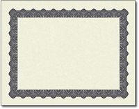 Masterpiece Silver Parchment Certificate - 11 x 8.5 - 100 Sheets