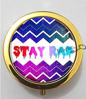 BlackKey Stay Rad 3-Compartment Decorative Pocket Gift Box Case Organizer for Pill, Color 2 -968