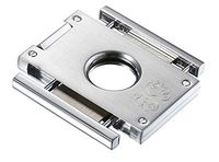 Personalized Caseti Churchill Brushed Metal Cigar Cutter with Free Engraving
