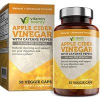 Immune Support Organic Apple Cider Vinegar Capsules for Immunity & Detox - by Vitamin Bounty - 500mg Made in USA