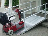 EZ-Access, Gateway Ramp with Handrails, 6 Feet (71 Pounds), Transfer Between Levels and Surfaces with More Security and Safety, Great for Wheelchairs, Walkers, Scooters