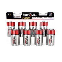 Rayovac Fusion C Batteries, Premium Alkaline C Cell Batteries (8 Battery Count)