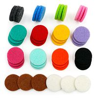 42pcs Replacement Refill Pads(22mm) for Aromatherapy Essential Oil Diffuser Necklace with 14 Colors