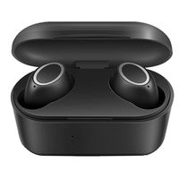 Barcley Real Wireless Earbuds Bluetooth 5.0 Earphones, Sports 3D Stereo Control Button Headphone Active Noise-Cancellation and Charging Box (Black)