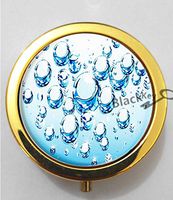 BlackKey Bubble Pattern Design 3-Compartment Decorative Pocket Gift Box Case Organizer for Pill, Color 2 -1476