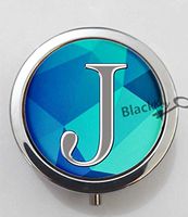 BlackKey Letter J 3-Compartment Decorative Pocket Gift Box Case Organizer for Pill, Color 1 -1378