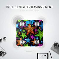 LYAOE Bluetooth Body Fat Scale Holiday Bright Pattern Shiny Sparkles Smart Wireless Scale with LCD Display Measuring Body Weight Bmi and Health Digital Scale