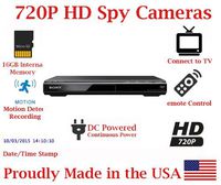 SecureGuard DVD Player 720P Spy Camera SD Card DVR Nanny Camera